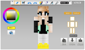 Minecraft skin editing tool example